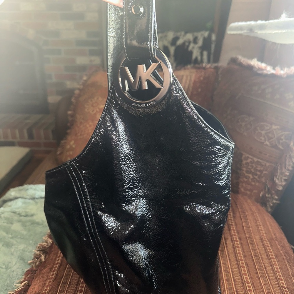 Michael Kors Black glossy purse
